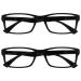 The reading Glasses Companydie Reading glasses Companies Black Readers Value 2 Pack Designer Style Men Women RR92-1 +1.50 +1.50 Dioptries (2-pack) Black
