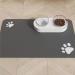 YQBFTC 60x40cm bowl pad dog high -quality slide -resistant dog bowl surface with a pattern super absorbent quick -drying food mats for pets feed mat for cats (dark gray) C: SET 3