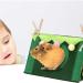 VERTUPET Guinea Pig Hideaway Bed House - Small Animal Hideout Toy for Rabbits, Chinchillas, Hamsters - Sturdy Cage Accessory - Green (Medium) - Buy Online on GoSupps.com