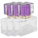 Perfume Dispenser Portable Square 3 Piece Refillable Perfume Bottle for Storing Perfumes/Essential Liquids/Liquids (Purple)