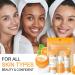 Vitamin C Travel Skincare Set | 4-Pack Face Routine Kit for Teenage Girls & Women | Cleanser Toner Face Cream Sunscreen SPF50 - Perfect Travel Essentials Gift Set - Buy Online on GoSupps.com