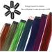 Hair Piece 22" Synthetic Long Straight Rainbow Highlight Colored Hair Extensions Clip In One Piece Ombre Pink Purple Green Yellow For Women(CFP-130) - Buy Online on GoSupps.com