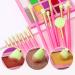 Docolor 18 Pcs Neon Pink Makeup Brushes Set - Professional Synthetic Cruelty-Free Brushes for Foundation, Powder, Blending, and More - Easy to Clean - Buy Online on GoSupps.com