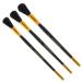 Custom Shop Gilders Mop Dusting Brush  Set of 3  Sizes 2  4 & 6 - Professional Grade Black Goat Hair Oval Shaped Brushes with Wooden Handles - Dust Away Gold Leaf Guilding  Sign Lettering