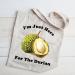 Funny Durian Tote Bag Durian Lover Gift I m Just Here For The Durian Tropical Fruit Bag Fruit Lover Gift - Buy Online on GoSupps.com
