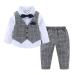 famuka Baby Boys Gentleman Suits Kids Tuxedo Clothing Set Grey 90