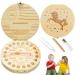 Spermuoy children teeth storage box girls boys souvenir box tooth box children wood cartoon toothpage young souvenir box for family ceremony