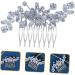 Angoily Crystal Side Hair Comb Crystal Hair Comb Hair Topper Wedding Hair Comb Wedding Bridal Hair Comb Hair Accessory for Girls Tiara Zircon Decorate Bridesmaid Flower Girl - Buy Online on GoSupps.com