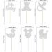 Gyufise 36Pcs Oh Baby Cupcake Toppers Glitter Pacifier Baby Carriage Bear Baby Shower Cupcake Picks for Gender Reveal Baby Shower Kids Birthday Party Supplies Silver Silver-1 - Buy Online on GoSupps.com