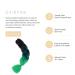 Gairyan Jumbo Braids Extensions - 60cm Ombre Synthetic Braiding Hair (100g) for Box Crochet Braids | Black Dark Green Green - Buy Online on GoSupps.com