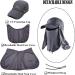 ELLEWIN Fishing Hat Sun Cap UPF 50+ with Removable Mesh Face Neck Flap Cover - Grey - Buy Online on GoSupps.com