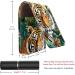 Stylish Leather Lipstick Case & Organizer with Mirror - Tropical Jungle Design - Mini Lip Gloss Holder for Travel - Buy Online on GoSupps.com