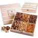 Nut Gift Basket, in Reusable Wooden Crate, Healthy Gift Option, Gourmet Snack Food Box, with Unique Flavors, Thank You, Sympathy & Birthday- Bonnie & Pop 6 Section