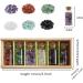 6pc Healing Crystals Gemstone Bottles Set in Wooden Box - Witchcraft Supplies for Reiki, Meditation, and Chakra Balancing - Buy Online on GoSupps.com