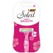 BIC Soleil Simply Smooth Women's Disposable Razors, 3 Blades With Moisture Strip For a Silky Smooth Shave, 6-Count Pink 6 Count (Pack of 1)