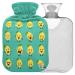 Naanle Funny lemon heat bottle with reference transparent hot water bottle 2l large hot hot water bottle for bed handfoot heat pain relief heat and cold therapy
