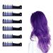 MPEEJ Temporary Hair Chalk for Girls Hair Chalk Combs Washable Hair Chalk 6 Colors Kids Chalk for Age 4 5 6 7 8 9 10 Gifts for Girls on Birthday Cosplay Christmas Parties (Purple)