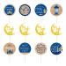 sorkwo 28 Pcs Eid Mubarak Cupcake Toppers Eid Mubarak Decorations for Cupcake Topper Eid Party Decoration Muslim Party Supplies (Eid Al Adha Cupcake Toppers)