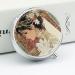 Retro Floral Round Pill Box - 3 Compartment Decorative Metal Organizer | Portable Wedding Style Medicine Case - Buy Online on GoSupps.com