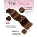 Agmity Chocolate Brown Clip-In Hair Extensions 40cm - 7 Pieces 120g 100% Remy Real Hair Invisible & Smooth #4 - Buy Online on GoSupps.com