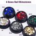6 Boxes Mixed Colored Rhinestones for Nails - DIY Nail Art Kit with Multi Shaped Gems - AB Blue Red Green Gold Black - Perfect for Crafts, Clothes, Shoes, Jewelry - Buy Online on GoSupps.com
