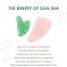 Fuasha Gua Sha Facial Tools Set - Premium 2-in-1 Jade & Rose Quartz | Lymphatic Drainage Massage Stone for Face | Sculpting Pack & Guasha Tool - Buy Online on GoSupps.com