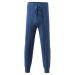 Mens Solid Chunky Cable Knit Warm Pants Drawstring Slim Fit Rib Trousers Elastic Mid Rise Cinch Bottom Jersey Pants Blue Large