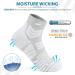 Avoalre Coolmax Moisture Wicking Athletic Running Socks - 3 Pairs, Quarter-Grey White, X-Large - Buy Online on GoSupps.com