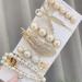 6Pcs/Set Elegant Faux Pearl Scissors Feather Shape Hair Clip Barrettes Gift for Girls 1 - Buy Online on GoSupps.com