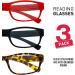 Trevi Executive Reading Glasses Pack - 3 Stylish Pairs for Men & Women - Prescription & Non-Prescription Options - 3 Colors & 4 Gradations - Buy Online on GoSupps.com