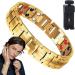 2024 Far-Infrared Ion Titanium Bracelet for Men - Double-Row Magnetic Health Energy Bracelet with Limited Edition Gold Clock - Buy Online on GoSupps.com