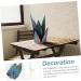 COHEALI 1 Set Ornament Floor Trim Decor Metal Art Outdoor Iron Flower Art Flower 3D Windmill Blue 24X12cm - Buy Online on GoSupps.com