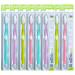 Zumaha compact soft rubber toothbrush hand toothbrush for sensitive teeth and gum return 8 pieces of toothbrushes for adult children ergonomic