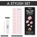 Moyou London Semi Cured Gel Nail Wraps 32 Pcs - Rose Quartz | Salon-Quality Pedicure Set with Nail File & Cuticle Stick | UV/LED Lamp Required - Buy Online on GoSupps.com