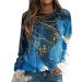 DUOWEI Tall Women's Print Sweatshirt Pullover - Comfy O Neck Sweater for Women - C-blue Large - Buy Online on GoSupps.com