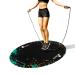 Jump Rope Mat Large Rubber Exercise Mat Workout Mats for Home Gym Flooring Non-Slip Oval Design for Floor & Rope Protection Green
