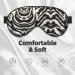 Buy Zebra Animal Print Soft Adjustable Sleep Eye Mask | Blackout Silk Blindfold for Men & Women - International Shipping - Buy Online on GoSupps.com