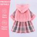 Yikeyo Small Dog Sweater Dress for Winter | Pink Fleece Puppy Hoodie | Size Medium (5-8lbs) | Pet Clothing for Girl Dogs - Buy Online on GoSupps.com