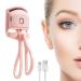 Heated Eyelash Curler Rechargeable Electric Eyelash Curler Heated Eyelash Clip for Make Up Professional Lash Curler for All Eye Shapes 2 Heating Modes Quick Curling Eye Lashes Ideal Gift for Women