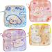 FOMIYES Outdoor Decor 4pcs Sanitary Napkin Storage Bag Cartoon Pouch Portable Sanitary Napkin Pad Pouch Small Makeup Sanitary Pads Organizer Purse Reusable Pads