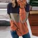 Women's Fall Fashion 2022 Casual Crewneck T-Shirt | Long Sleeve Striped Shirt | Blue Color Block Sweatshirt - Large - Buy Online on GoSupps.com
