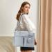 SONARIN Stylish Large Capacity Baby Changing Tote Bag - Waterproof Satchel Messenger Diaper Bag in Light Blue - Buy Online on GoSupps.com