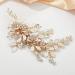 SWEETV Rhinestone Bridal Hair Comb - Light Rose Gold Wedding Hair Clip for Brides - Buy Online on GoSupps.com