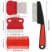 Molain Cat Dog Flea Comb Set - 4 Piece Tear Stain Remover & Grooming Tool for Pets - Red - Buy Online on GoSupps.com