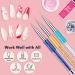 Makartt 3pcs Nail Art Liner Brush Set - 7/9/11mm Thin Brushes for Short Strokes & Fine Details in Golden, Blue, Green - Buy Online on GoSupps.com