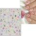 JMEOWIO 9 Sheets Spring Flower Nail Art Stickers Decals Self-Adhesive Floral Summer Nail Supplies Nail Art Design Decoration Accessories - Buy Online on GoSupps.com