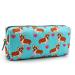 Lparkin pin bag made of linen with Corgi pattern pen tetui for students with a large capacity case for office material cosmetic bag