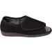 Happy Touch Men's Extra Wide 80-D Memory Foam Diabetic Slippers - Open Toe Adjustable for Swollen Feet, Edema, Arthritis - Indoor/Outdoor Comfort - Size 9 Black - Buy Online on GoSupps.com