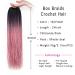 Unionbeauty 24 Inch Box Braids Crochet Hair - Ombre Pink Pre-looped Goddess Box Braids for Black Women - Pack of 8 - Buy Online on GoSupps.com