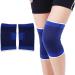 SystemsEleven Knee Support - Lightweight Elasticated Sleeve Compression Bandage for Joint Pain & Sprains During Exercise & Sport Left or Right for Both Men & Women (2 x Blue Knee Supports)